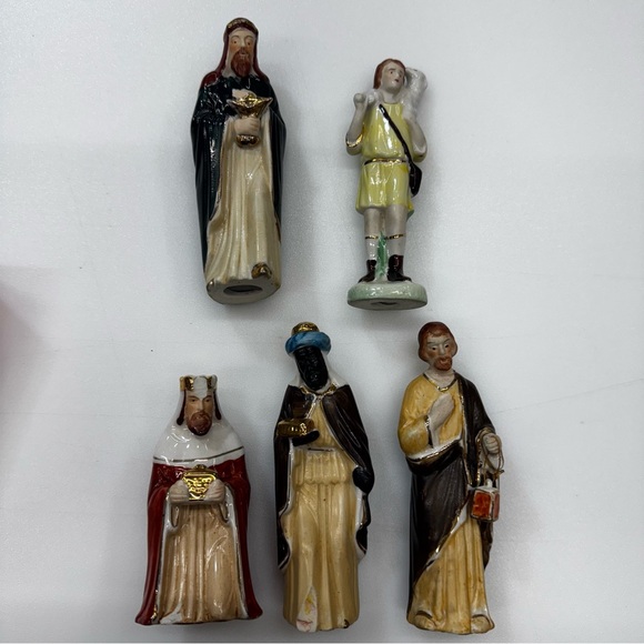 Complete 12pc Nativity Hand Decorated British Hong Kong H.C. Prange - Picture 4 of 4